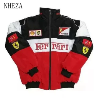 Casaco retrô de corrida de moto de outono Ferrari CSQ23