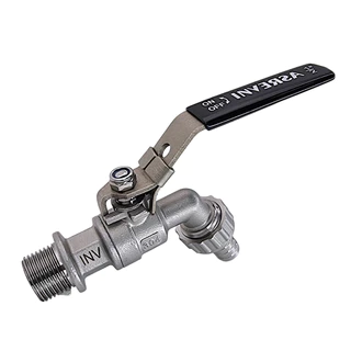 Valvula Torneira Bipartida Registro Esfera Rosca BSP Inox 304 - 1/2 pol