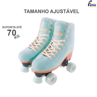 Patins Roller Infantil e Adulto Quad 4 Rodas com Ajuste de Tamanho