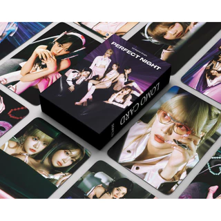 55pcs/box LE SSERAFIM Cartões Postais Nocturnos Perfeitos Lomo SAKURA CHAEWON YUNJIN KAZUHA EUNCHAE Lesserafim Kpop CX