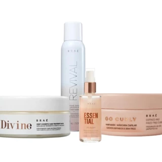 Braé Kit Mascara Divine Go Curly Oil Blend Intense Completo (4 Produtos)