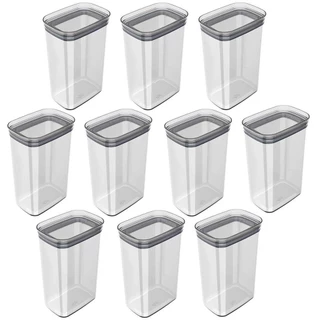 10x Porta Temperos Pote 2,3L Organizador OU Block Hermético