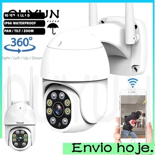 QUYUN Câmera De Segurança IP À Prova D'água WiFi 360 Graus 1080P FHD CCTV-Light Flash Night Vision Ip6 IR