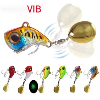 6pcs/1.9-3.3cm/5-20G Isca Metal Vib Vibração Vib lantejoulas Mar Pesca Isca de água doce Rotating Micro Vib Bait