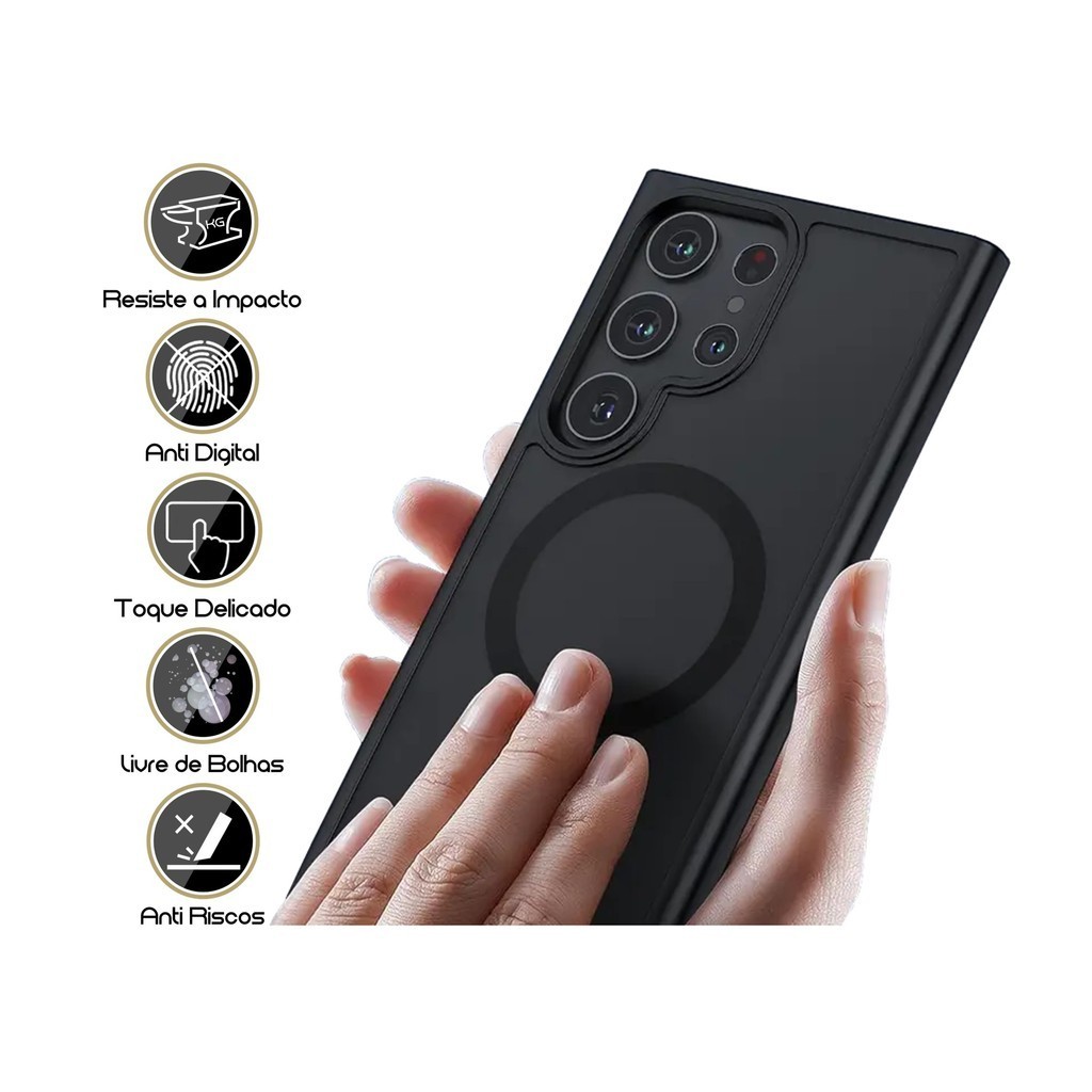 Case Hybrid Reforçada Para Samsung Galaxy S24 Ultra Magsafe