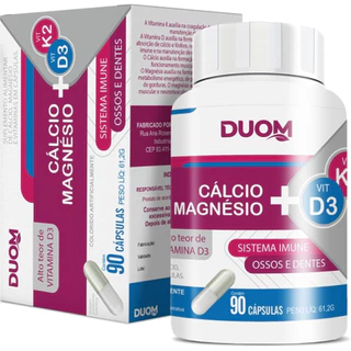 Cálcio + Magnésio + K2 + D3 90 Cápsulas - DUOM