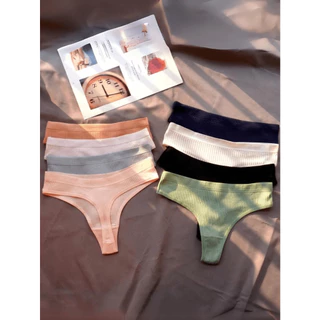 Kit 5 Calcinhas Feminina Fio Canelada Conforto