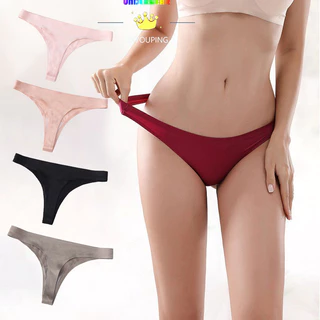 ZXYOUPING Calcinha Fio Dental Feminina De Seda Sem Costura Sexy De Cintura Baixa