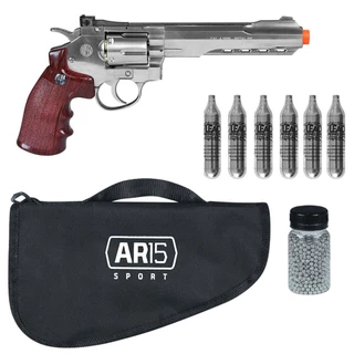 Pistola Airsoft Revólver Co2 Rossi W702s 4.5+Tático 06