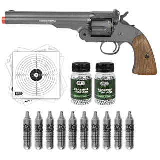 Revolver Pressão Cowboy Rossi Co2 4,5 + 10x Co2 + 2x Esferas