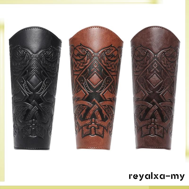[Braçadeira De Braço Medieval PU Pulseira De Couro Gauntlet Para Acessórios Cosplay