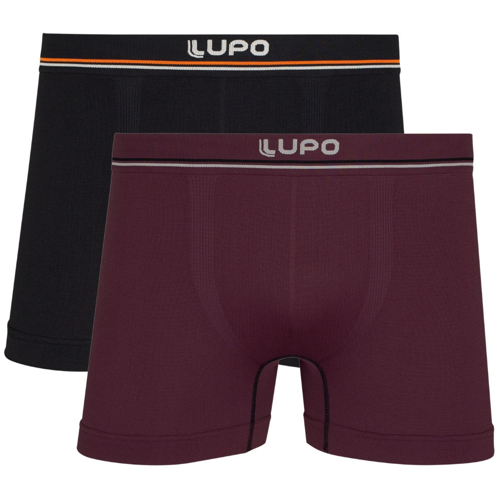 Kit 2 Cuecas Lupo Boxer Original Masculino Microfibra Sem Costura Cueca Box