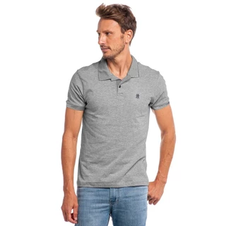 Polo Masculina Algodão Polo Wear Mescla Claro