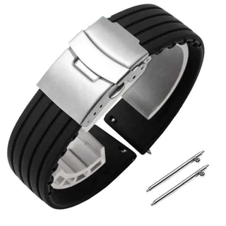 16mm 18mm 20mm 22mm 24mm Bandas De Relógios De Silicone De Liberação Rápida Borracha À Prova D'água Acessórios Universais