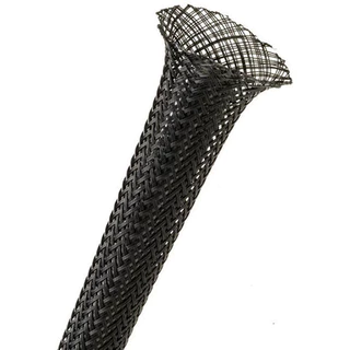 Malha Náutica Expansiva Preta Nylon 20mm 1 Metro