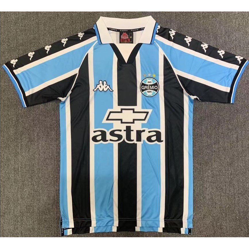 Camisa da casa do Grêmio da temporada 2000 Camisa do futebol masculino Camisa retrô
