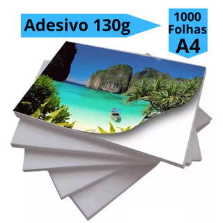 Papel Fotográfico Adesivo A4 130g Glossy 1000 Folhas Premium Brilho MasterPrint
