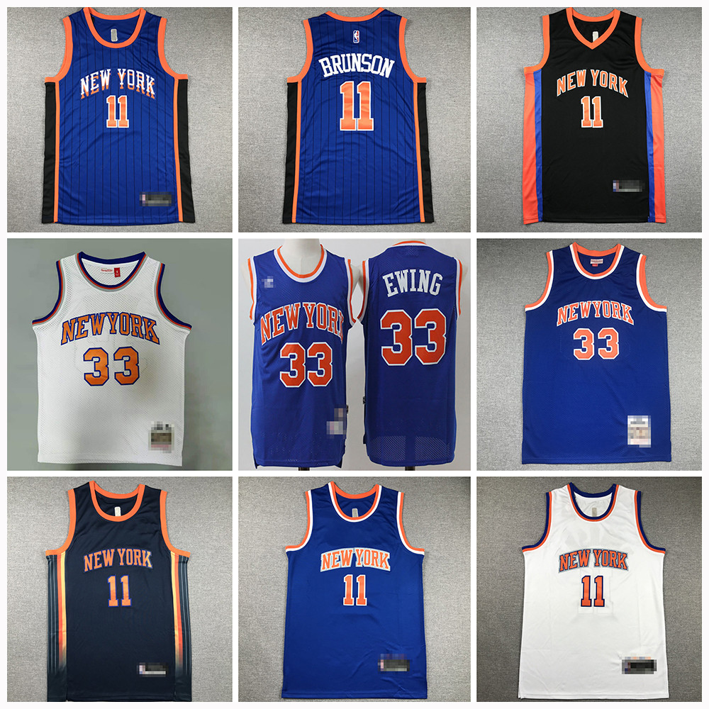 Camisa De Basquete Masculina Bordada De Verão New York Knicks Brunson Ewing
