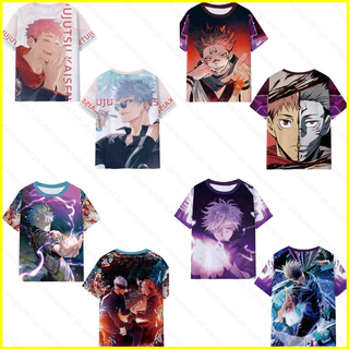 Camiseta Animett De Manga Curta Neutra3dshirtcosplay Gojo Satoru Yuji TT Verão fashiontt 15W2