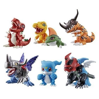 bandai Original 5cm digimon Aventura agumon v-mon Greymon action figure