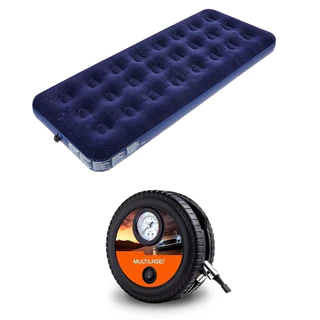 Colchão Inflável Solteiro 185x76x22cm + Compressor de Ar Compacto 12v