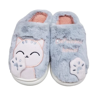 Pantufa De Gato Adulto Fofo Confortável Sola Antiderrapante
