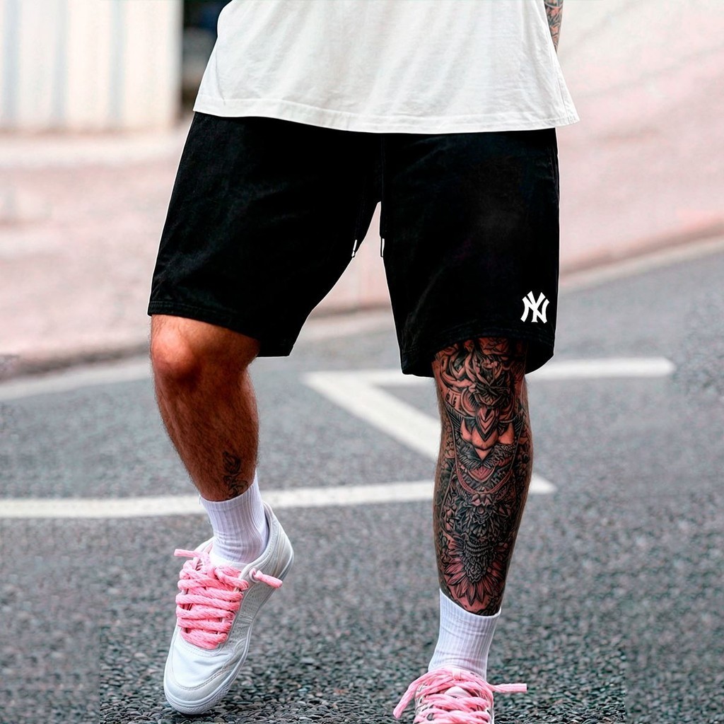 Bermuda Masculina New York Short Tactel com Elastano Estampado NY Flexivel