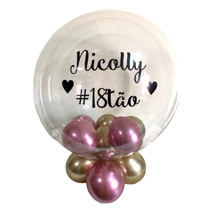 Balao Com Nome Personalizado Bexiga Metalizada Kit Decoração | Shopee ...