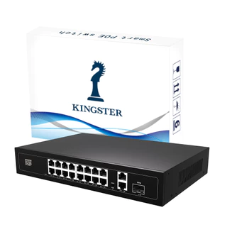 Switch gigabit poe 16 portas ethernet switcher 1000mbps Poe Híbrido + 2portas Gigabit +1 Sfp