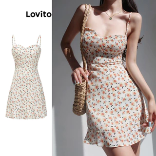 Lovito Vestido floral Boho Ditsy para mulheres L89MD144