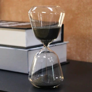 Ampulheta Em Vidro 15min Preta