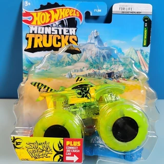 >> Hot Wheels Wild Big Foot FYJ44 Inércia Boy Toy Car Modelo 1:64 escala Tiger Shark Monster Truck