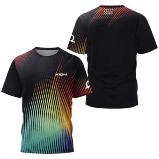 Camiseta Tênis De Mesa Masculino Padrão Neon Moderno Badminton Clube De Quick Dry Short Sleeved