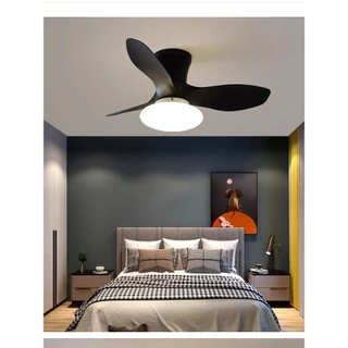 Ventilador de teto Inverter Controle Remoto 6 Velocidades 3 Cores de led Bivolt branco preto marrom