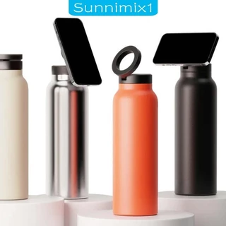 [Sunnimix1] Garrafa De Água Isolada A Vácuo Em Aço Inoxidável Com Suporte Telefônico Para Uso Doméstico
