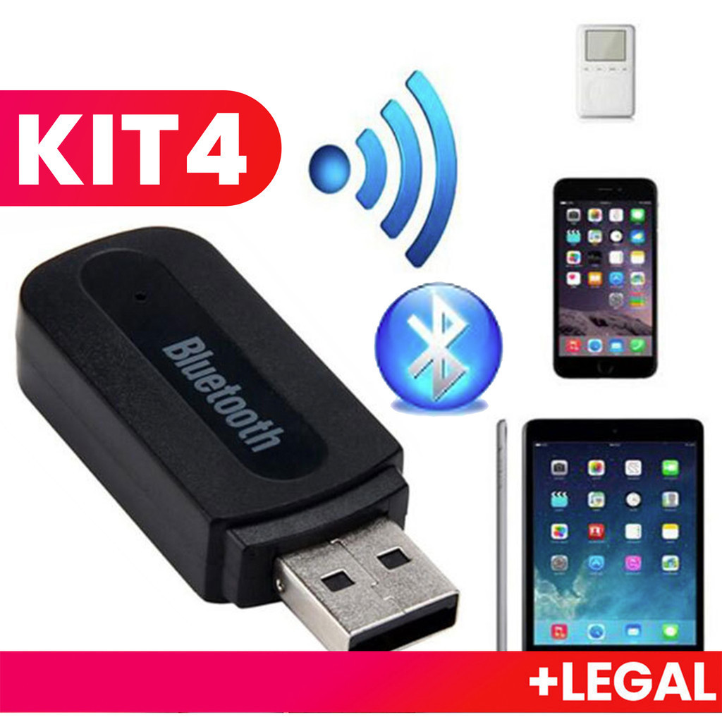 Adaptador Receptor Bluetooth Usb Musica P2 Chamada Som Carro