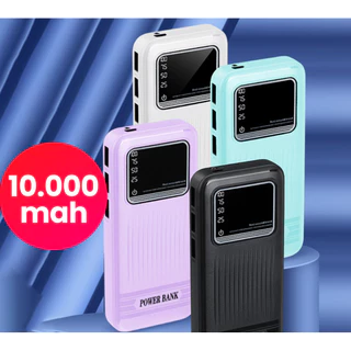 Turbo Power Bank Com Carregador Portátil 10000Mah Tela Lcd 100% Original Universal
