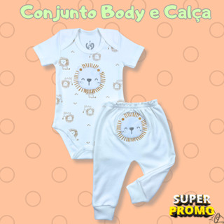 Seu Bebê Merece! Conjunto Body + Calça Bordada – Super Fofinho em Oferta na Shopee