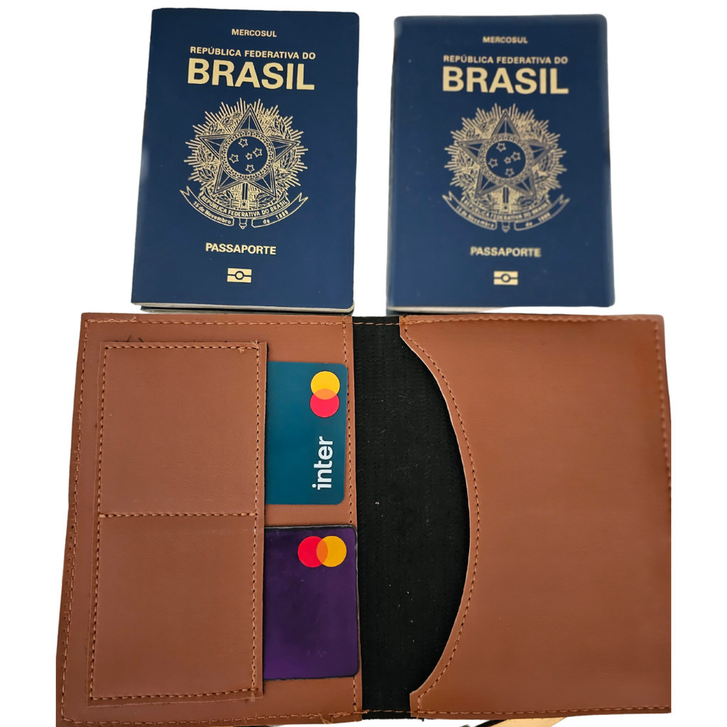 Carteira Para Passaporte Elegante Feminino E Masculino