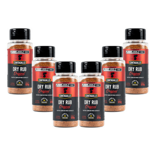 Kit 6 Un Dry Rub Original Cantagallo 120g