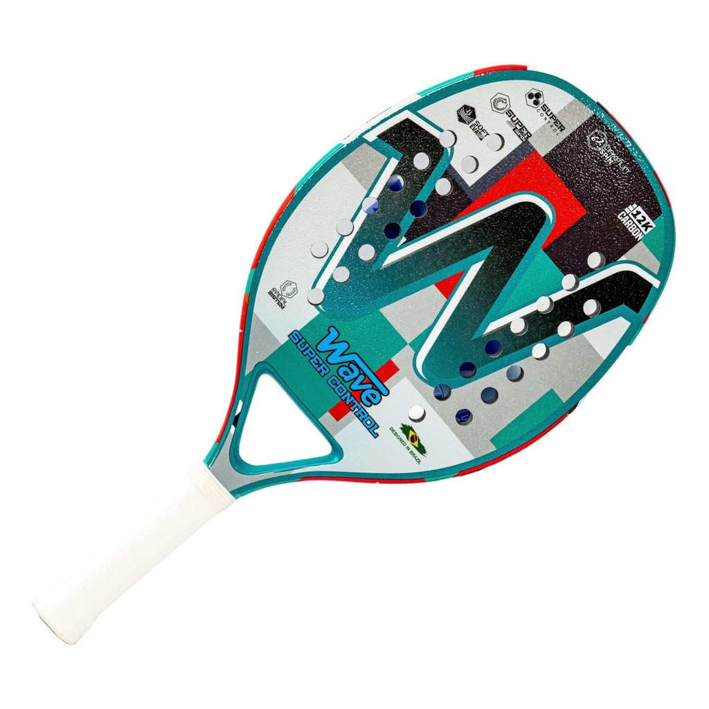 Raquete De Beach Tennis Wave Super Control 12k Cinza E Verde | Shopee ...