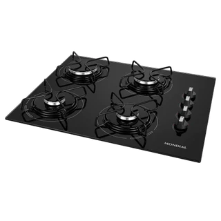 COOKTOP MONDIAL A GÁS 4 BOCAS CTG-01 PRETO 8.400W BIVOLT