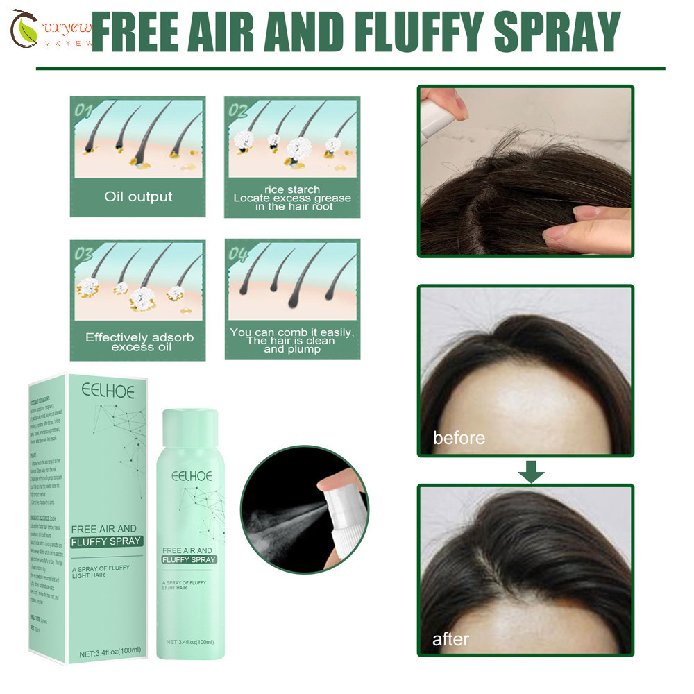 Spray Volumizante Para Cabelos Sem Lavagem Fofo Não Colante Espessante