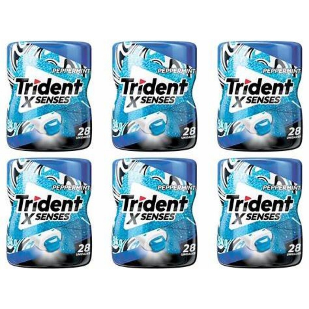 Trident X Senses 6X54G Hortelã Peppermint | Shopee Brasil