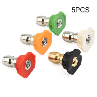 5pcs 1/4inch Quick Connect Garden Bocal De Pulverização De Alta Pressão Do Lavador De Jardim 0 15 25 40 Graus Limpeza Sabão De Água