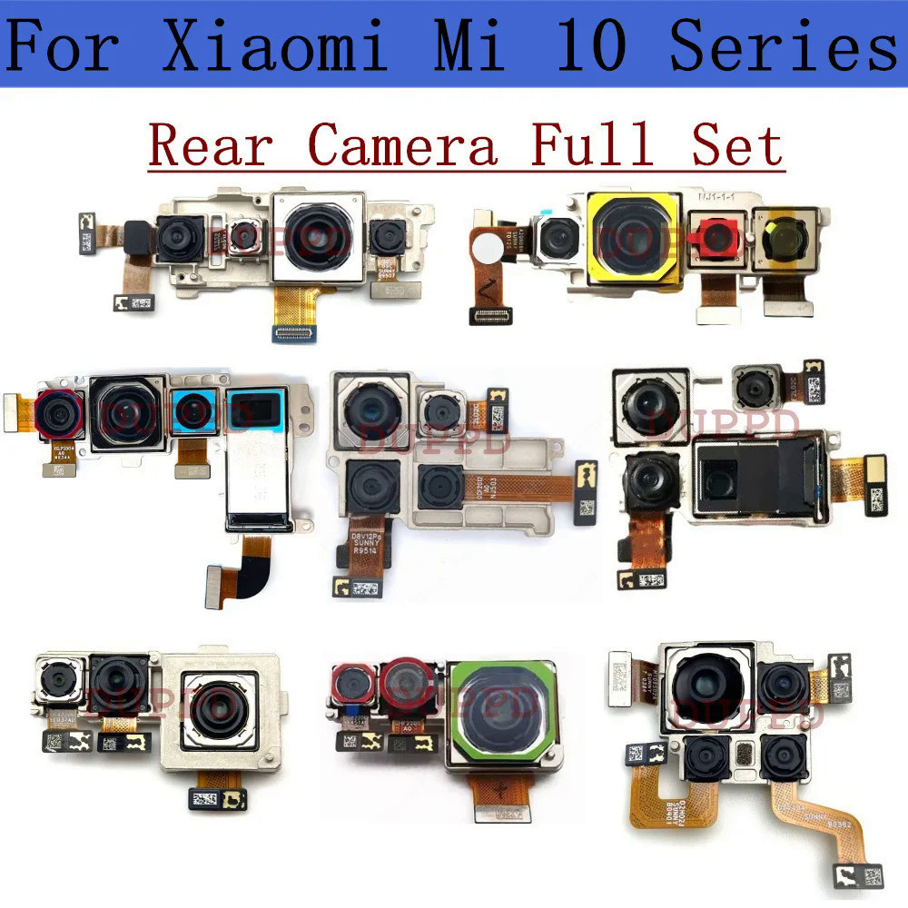 Câmera traseira Conjunto completo para Xiaomi Mi 10 10T Pro Ultra Lite 10S 10i 5G Voltar Principal Profundidade Ultrawide Módulo da câmera macro