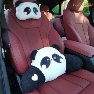 MONSA Panda Encosto De Cabeça Para Carro , Plush Almofada De Apoio De Cintura Automática , Pescoço Protetor De Coração Soft Kids Adults