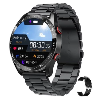 HW20 Bluetooth Call Smart Watch Business Relógio De Pulso De Aço Inoxidável ECG Sports