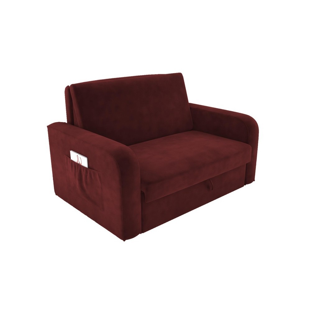 Sofá Cama Daiane 2 Lugares com Baú Veludo Vinho Matrix Shopee Brasil