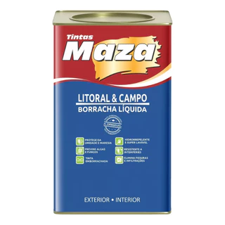 Tinta Borracha Liquida super Lavável Litoral E Campo Maza 18 Litros